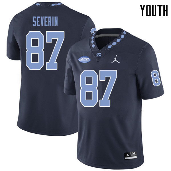 Jordan Brand Youth #87 Paul Severin North Carolina Tar Heels College Football Jerseys Sale-Navy